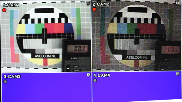 Zie de verschillen twee cameras en gelijke hoeveelheid licht Zie de verschillen twee cameras en gelijke hoeveelheid licht