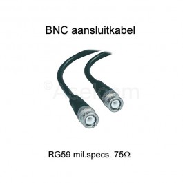 BNC aansluitkabel 3 mtr RG59 mil.specs 75Ω